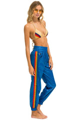 5 STRIPE HI RISE WIND PANT - SNORKEL BLUE Women's Sweatpants Aviator Nation 