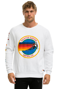 AVIATOR NATION ASPEN SWEATSHIRT - WHITE Sweatshirt Aviator Nation 