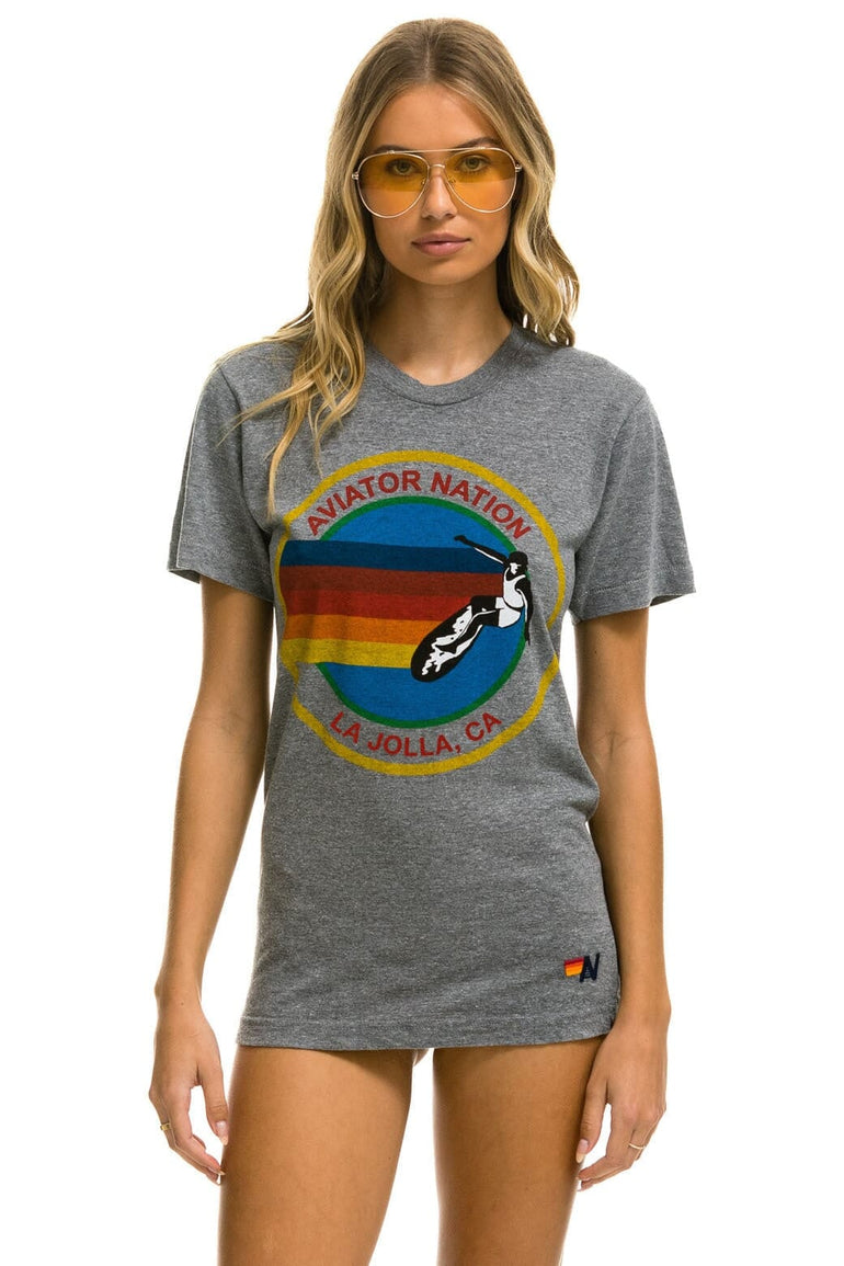 AVIATOR NATION LA JOLLA TEE - HEATHER GREY Tees Aviator Nation 