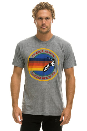 AVIATOR NATION LAGUNA BEACH TEE - HEATHER GREY