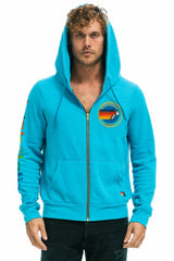 AVIATOR NATION MIAMI HOODIE - NEON BLUE Hoodie Aviator Nation 