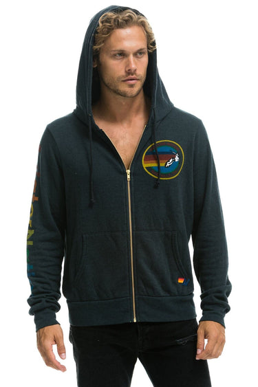 AVIATOR NATION NASHVILLE ZIP HOODIE - CHARCOAL SALE Aviator Nation 