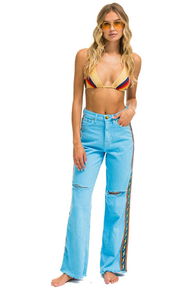 BOLT STRIPE HI RISE WIDE-LEG GYPSY JEAN - SKY Women's Jeans Aviator Nation 