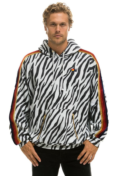 CLASSIC RELAXED PULLOVER HOODIE WITH ZIPPER POCKETS - ZEBRA Hoodie Aviator Nation 