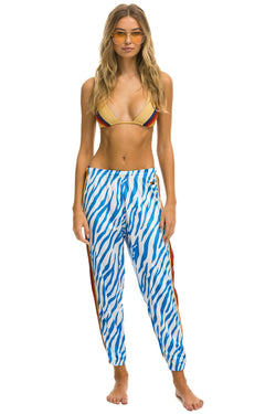 CLASSIC VELVET WOMEN'S SWEATPANTS - BLUE TIGER Womens Sweatpants Aviator Nation 