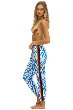 CLASSIC VELVET WOMEN'S SWEATPANTS - BLUE TIGER Womens Sweatpants Aviator Nation 