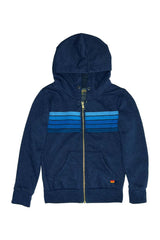 KID'S 5 STRIPE HOODIE - NAVY // BLUE STRIPES Kid's Hoodies Aviator Nation 