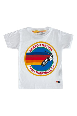 KID'S AVIATOR NATION SAN FRANCISCO TEE - WHITE Kid's Tee Aviator Nation 