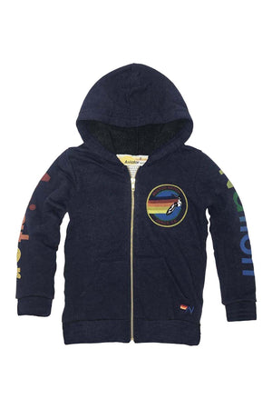 KID'S AVIATOR NATION VENICE ZIP HOODIE - NAVY