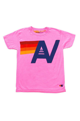 KID'S LOGO TEE - NEON PINK Kid's Tee Aviator Nation 