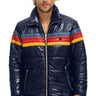 MEN'S 4 STRIPE LUXE TRAVELER JACKET - GLOSSY NAVY Jacket Aviator Nation 