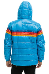 MEN'S 4 STRIPE LUXE TREKKER JACKET - GLOSSY OCEAN Jacket Aviator Nation 