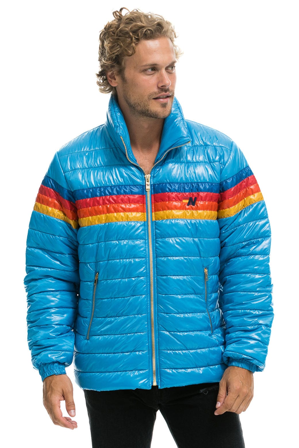 MEN'S 4 STRIPE TRAVELER JACKET - OCEAN GLOSSY Jacket Aviator Nation 