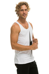 MEN'S BOLT TANK - WHITE Men's Tank Aviator Nation 