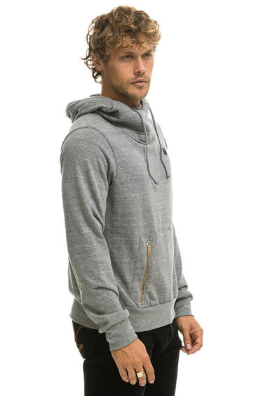 NINJA PULLOVER HOODIE - HEATHER GREY Hoodie Aviator Nation 