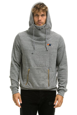 NINJA PULLOVER HOODIE - HEATHER GREY Hoodie Aviator Nation 