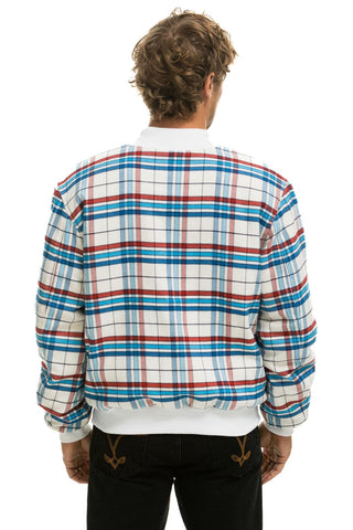 PLAID UNISEX VARSITY JACKET - MONTAUK PLAID Flannel Aviator Nation 