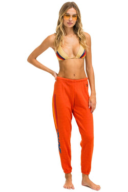 RIDE LOGO SWEATPANTS - ORANGE Women's Sweatpants Aviator Nation 