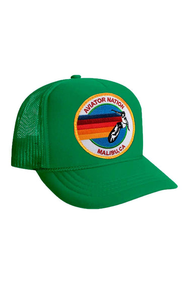 SIGNATURE BU - KIDS VINTAGE TRUCKER HAT Kid's Hat Aviator Nation OS KELLY GREEN 