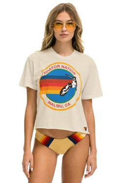 SIGNATURE MALIBU BOYFRIEND TEE - VINTAGE WHITE Boyfriend Tee Aviator Nation 