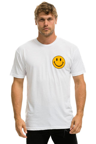 SMILEY 2 CREW TEE - WHITE Tees Aviator Nation 