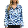 TEDDY FLEECE UNISEX HALF ZIP JACKET - BLUE TIGER Sweatshirt Aviator Nation 