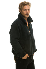 TEDDY UNISEX HALF ZIP JACKET - BLACK Jacket Aviator Nation 