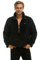 TEDDY UNISEX HALF ZIP JACKET - BLACK Jacket Aviator Nation 
