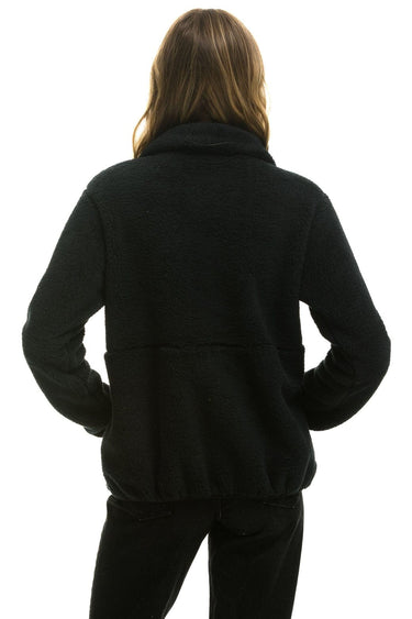 TEDDY UNISEX HALF ZIP JACKET - BLACK Unisex Outerwear Aviator Nation 
