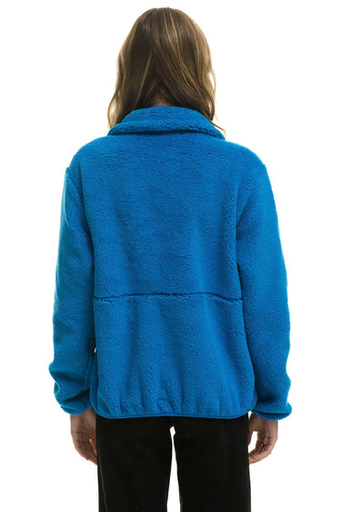 TEDDY UNISEX HALF ZIP JACKET - BLUE CINA Unisex Outerwear Aviator Nation 