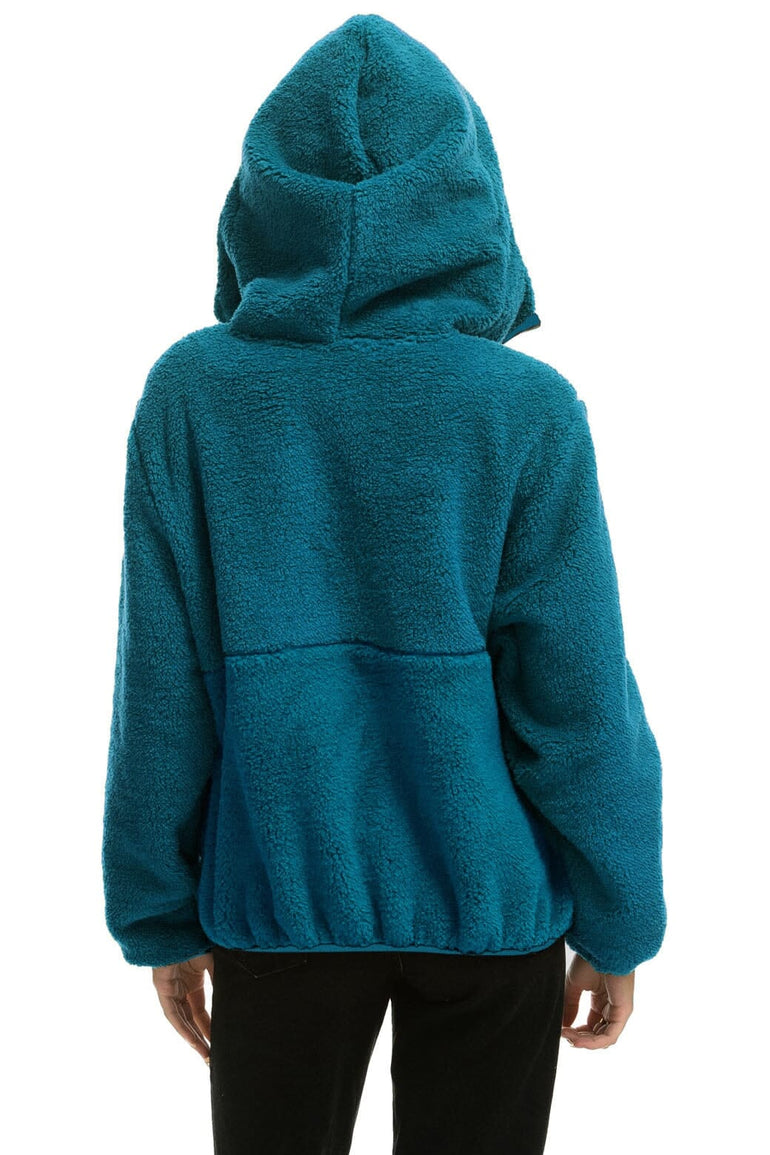 TEDDY UNISEX HOODED HALF ZIP JACKET - CAPRI Women's Outerwear Aviator Nation