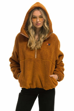 TEDDY UNISEX HOODED HALF ZIP JACKET