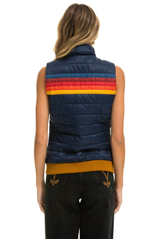 WOMEN'S 5 STRIPE VEST - NAVY Women's Vest Aviator Nation 