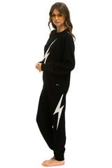 WOMEN'S BOLT CASHMERE LIGHT SWEATER PANT - BLACK Womens Sweatpants Aviator Nation 