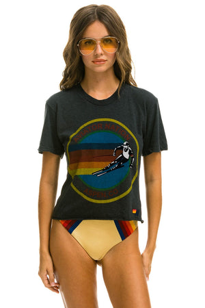 SIGNATURE ASPEN  BOYFRIEND TEE - CHARCOAL